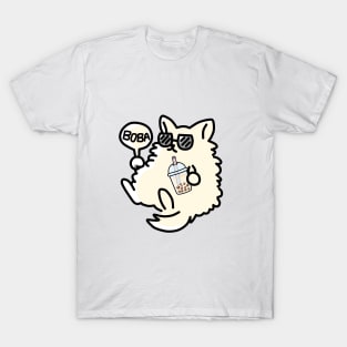 Boba Cat Is The Boss! T-Shirt
